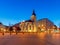 Annecy. Church of St. Maurice at sunset.