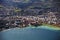 Annecy city from fly bird