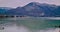 annecy france, lake of annecy with mountain in the background, called as the venice of the alps, historic city cultural tourism