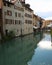 annecy town in France and the Thiou River