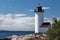 Annisquam Lighthouse in Over Harbor in Massachusetts