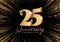 Anniversary 25. gold 3d numbers