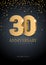Anniversary 30. gold 3d numbers