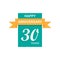 Anniversary, 30 years multicolored icon. Can be used for web, logo, mobile app, UI, UX