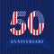 Anniversary 50 US flag logo.