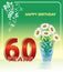 Anniversary 60th, happy birthday 60 years, celebration