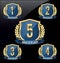 Anniversary Badge Gold and Blue 1st, 2nd, 3rd, 4th, 5th Years