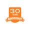 Anniversary badges, signs and emblems collection in different style - retro design, flat. Easy to edit use your number