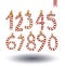 Anniversary Candle numbers icon, hand drawn vector illustration