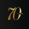Anniversary company logo, 70 years, seventy gold number, wedding anniversary, memorial date symbol set, golden year
