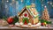 Anniversary gingerbread house A colorful celebration full of magic