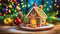 Anniversary gingerbread house A colorful celebration full of magic