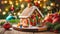 Anniversary gingerbread house A colorful celebration full of magic