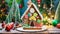 Anniversary gingerbread house A colorful celebration full of magic