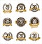 Anniversary Gold Badges 20th Years Celebrating