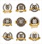 Anniversary Gold Badges 80th Years Celebrating