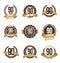 Anniversary Gold Badges 90th Years Celebrating