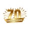 Anniversary golden seventy years number