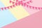 Anniversary Happy birthday sweet colorfu with pink Pennant Banner background vector design for greetings card, flyers, invitation