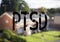 Announcement text caption showing PTSD Post-Traumatic Stress Disorder . Business concept for Health Treatment written on old brick