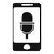 Announcer smartphone icon, simple style