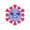 Annoyed Coronavirus emoticon flat icon