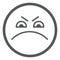 Annoyed emoji. Angry face expression. Hate icon