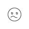 Annoyed emoji face line icon