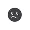 Annoyed emoji face vector icon