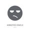 Annoyed emoji icon. Trendy Annoyed emoji logo concept on white b