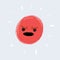 Annoyed emoticon. Angry smile.