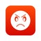 Annoyed emoticon digital red