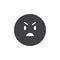 Annoyed emoticon vector icon