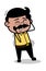 Annoyed - Indian Cartoon Man Father Vector Illustration