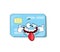 Annoying cartoon illustration of Credit card