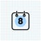 Annual Calendar Symbol Icon on Paper Note Background, Media Icon for Technology Communication and Business E-Commerce Concept.