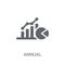 Annual equivalent rate (AER) icon. Trendy Annual equivalent rate