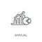 Annual equivalent rate (AER) linear icon. Modern outline Annual