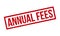 Annual Fees Rubber Grunge Stamp Seal Vector Illustration