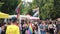 Annual gay pride parade with thousands of people Europe