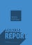 Annual minimalistic report blue cover template