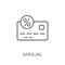 Annual percentage rate (APR) linear icon. Modern outline Annual