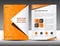 Annual report brochure flyer template,Orange cover design