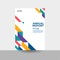 Annual report design, cover design concept, geometric cover design