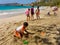 An annual sandcastle competition in the windward islands