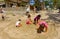 An annual sandcastle competition in the windward islands