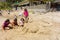 An annual sandcastle competition in the windward islands