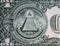 Annuit coeptis motto and the Eye of Providence. One dollar bill