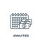 Annuities icon. Monochrome simple Investments icon for templates, web design and infographics