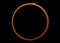 Annular solar eclipse isolated on black background